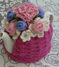 Crochet Tea Cosy/Cosie/Cozy Pink (Made to order) - Image 2