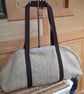 Light brown chenille carpet bag - Image 1
