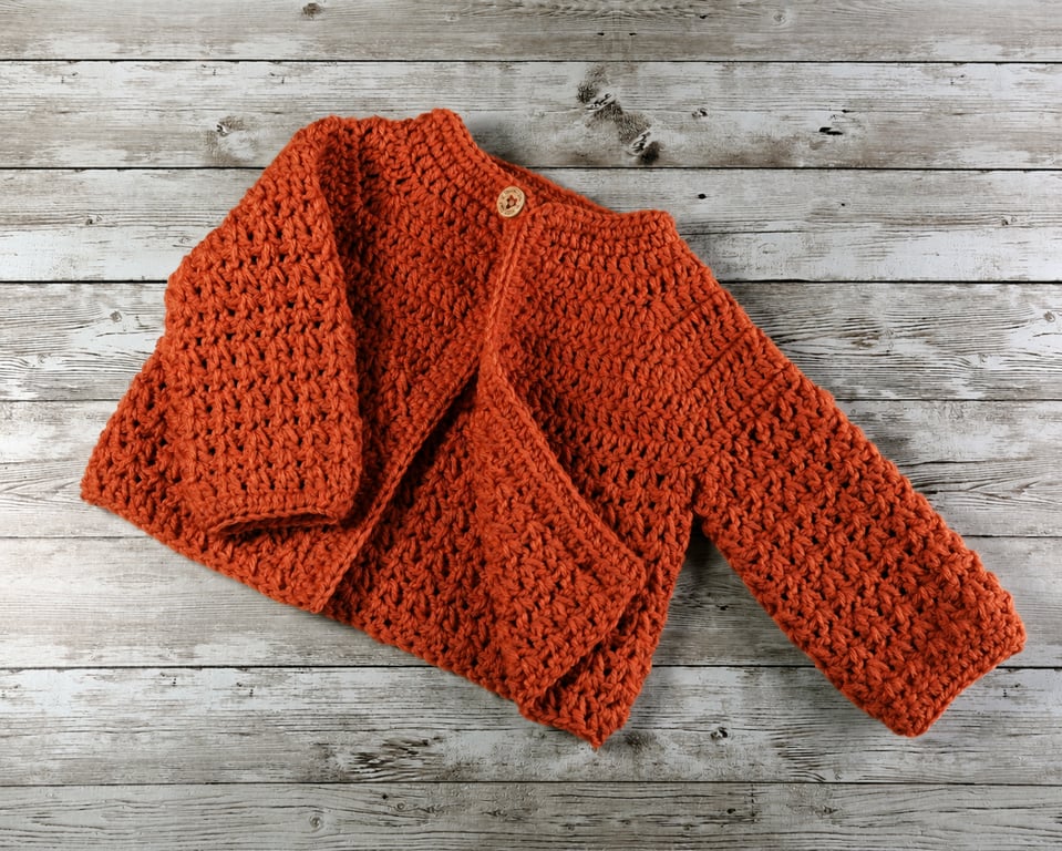 Crochet Cardigan 20 Colours Available, 2 Size Choices, New Baby GIft
