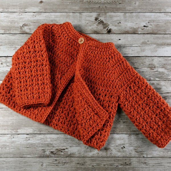 Crochet Cardigan 20 Colours Available, 2 Size Choices, New Baby GIft