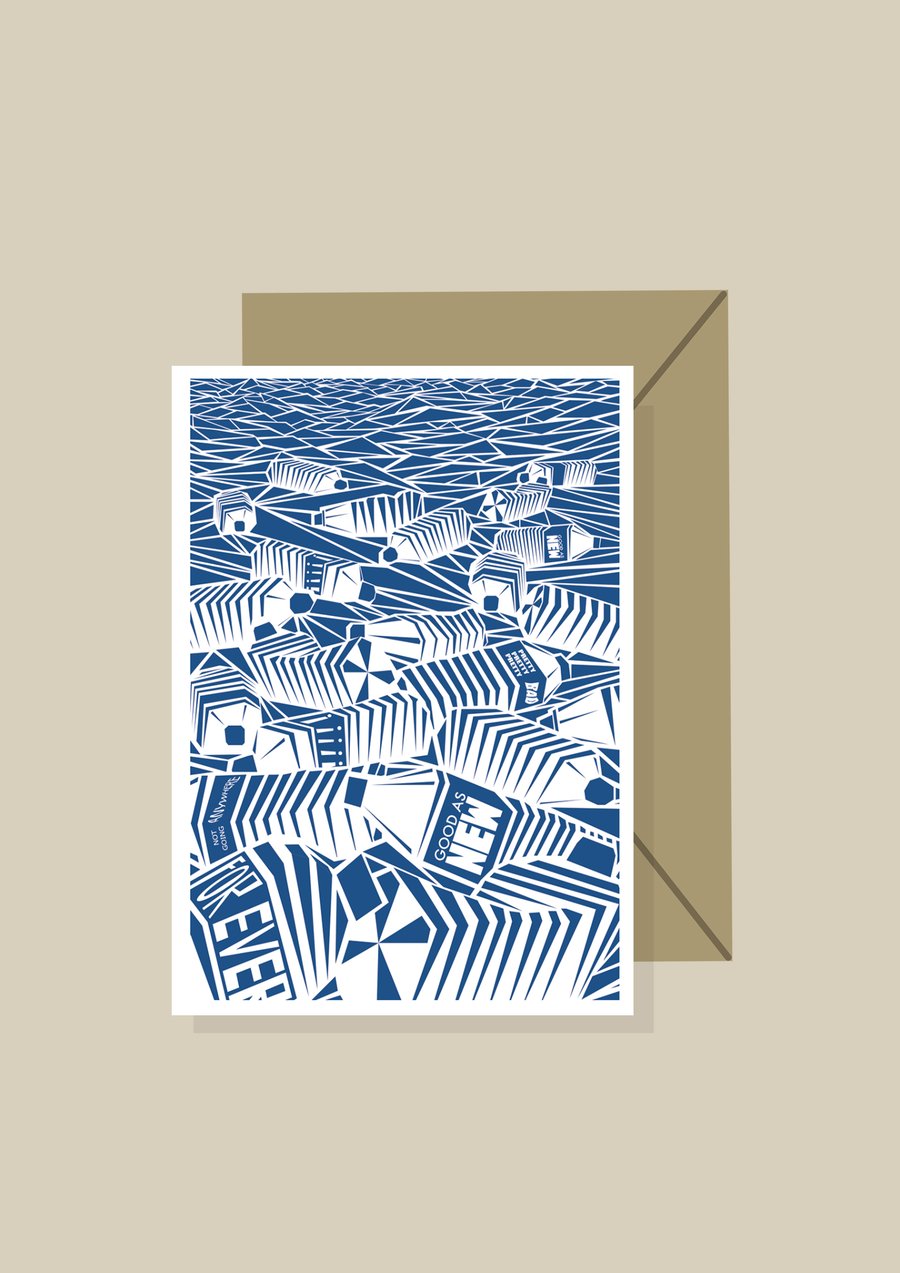 Educational Greetings Card  - 'Plastic Bottle Pollution'