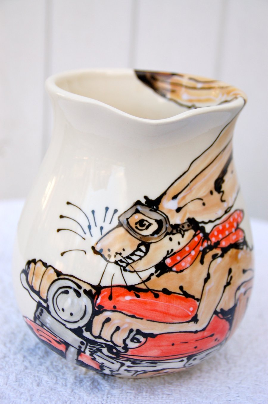 1 litre hare on a motor bike jug.  Hare on down the highway!