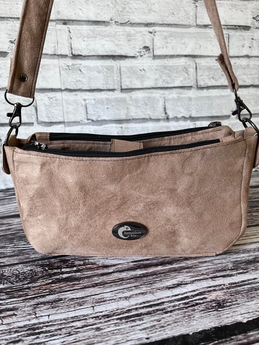 Handbag - Suede Aries Crossbody Bag