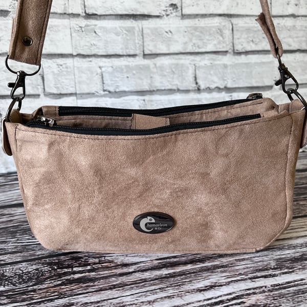 Handbag - Suede Aries Crossbody Bag