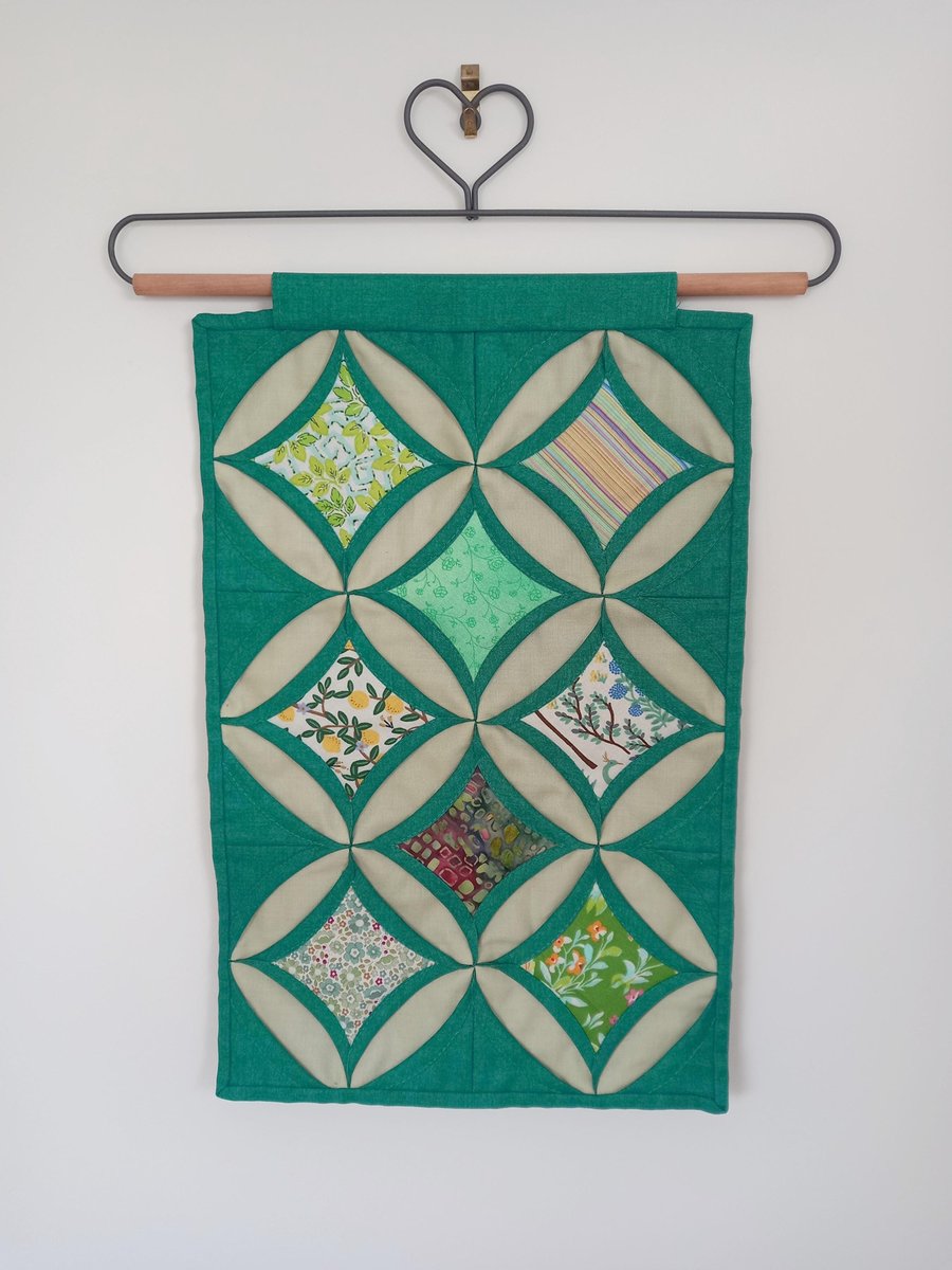 Cathedral Windows Patchwork Wall Hanging