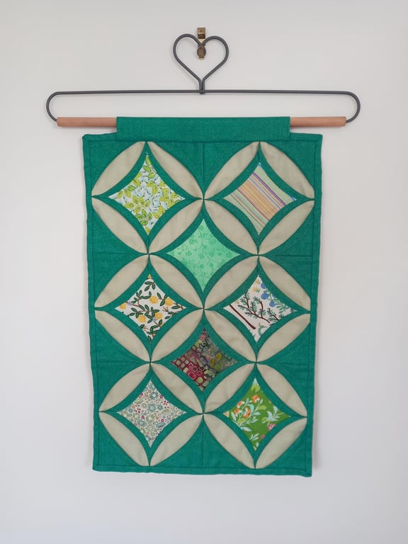 Cathedral Windows Patchwork Wall Hanging