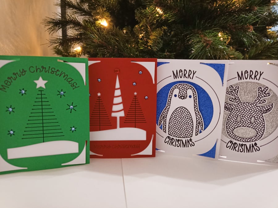 Christmas Card Set - 4 Cards