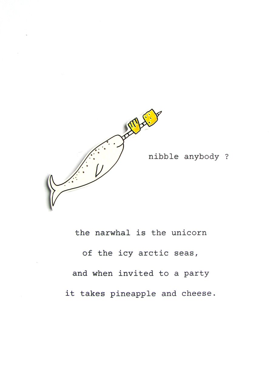 birthday card - narwhal's nibbles