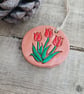 Red Tulip Terracotta Hanging Aromatherapy Diffuser
