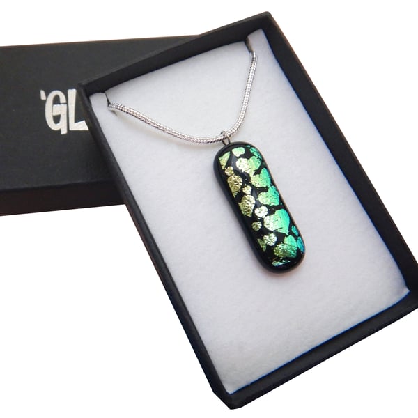 Fused Glass  'Hearts' Pendant Necklace