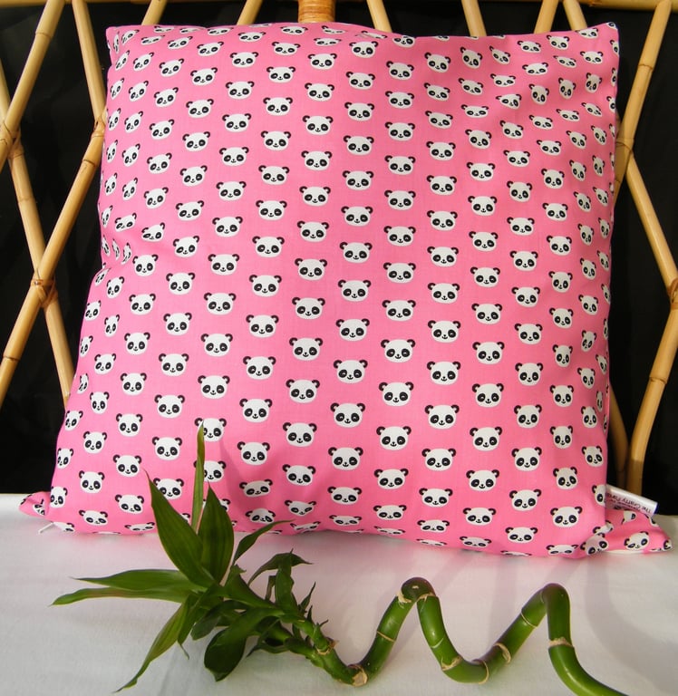 Pink Panda themed Cushion Cover