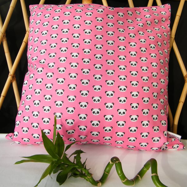 Pink Panda themed Cushion Cover