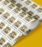 Personalised Jungle animals wrapping paper
