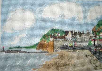 Sidmouth in Devon cross stitch chart