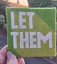 Let Them Modern Needlepoint Kit – Beginner Green Tapestry Craft Kit - Image 5