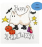 Halloween Ghost Cat cross stitch chart (PDF Digital Download pattern) - Image 1