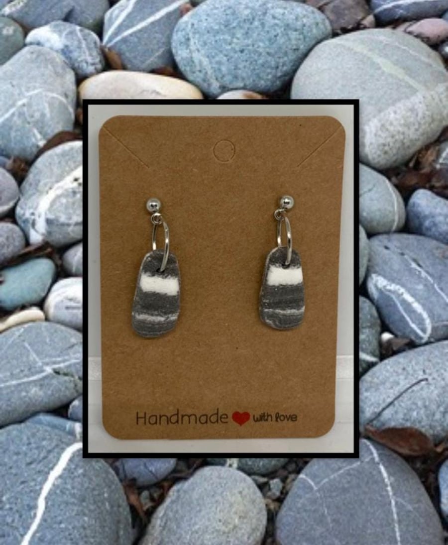 Outlet Beach stone drop stud