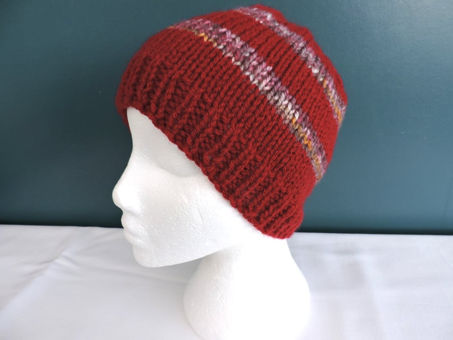 Seconds Sunday Knitted Hat Adults  Red