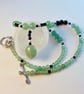 Aventurine Necklace With Spinel & Silver - Handmade Gift, August Birthday, Leo - Image 2