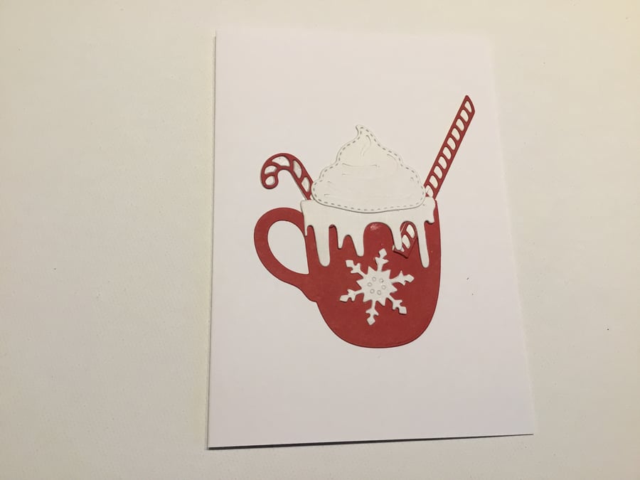 Christmas cup card. CC668