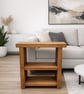 Rustic Solid Wood Side Unit - Handmade storage table - Living room coffee table  - Image 6