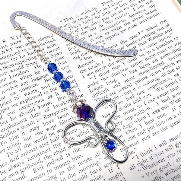 Bookmark Copper Angel Sapphire Birthstone September Birthday Gift