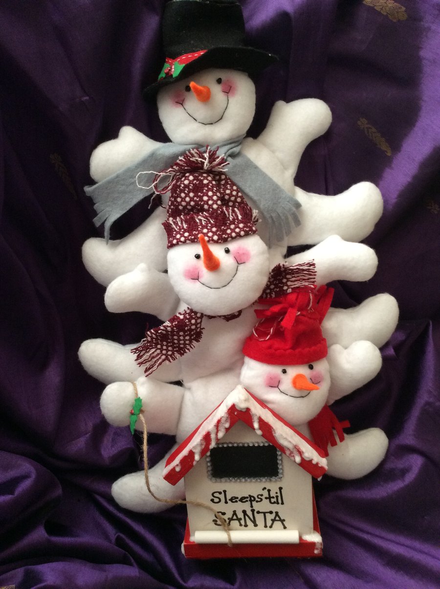 Felt Snowman Advent Calendar 4