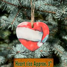 Christmas Tree Decoration – Handmade Ornament cute Santa hat Gift Keepsake