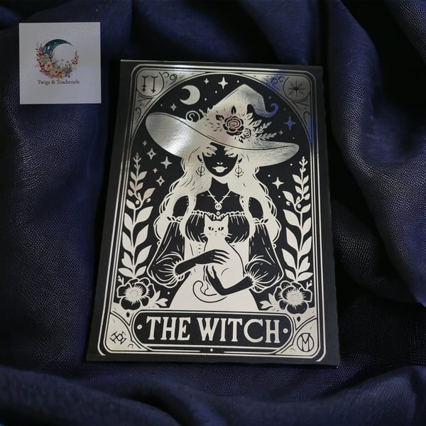 The witch tarot card foil print 