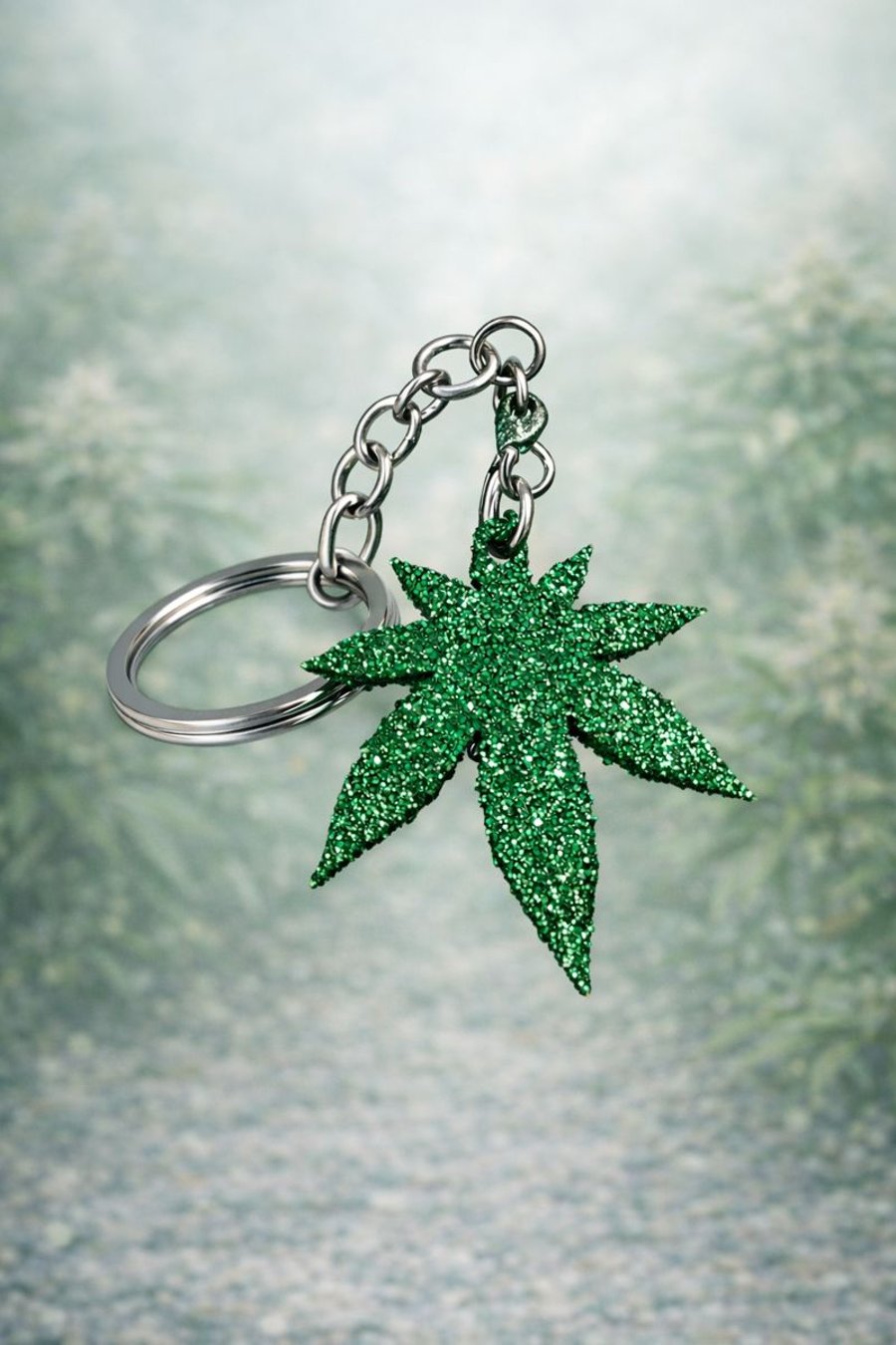 Handmade Custom Leaf Keyring – 3D Printed, Personalised Colour, Made to Order UK