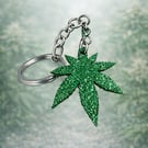 Handmade Custom Leaf Keyring – 3D Printed, Personalised Colour, Made to Order UK