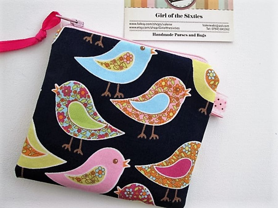 SALE Birds  Coin Purse
