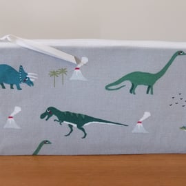 Dinosaur Pencil Case Animal Make Up Cosmetics Bag Children's Kid's Lined Pouch