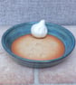 Garlic grating dish grater bowl for bread dipping hand thrown stoneware pottery 