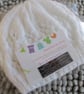 3-6 months White Lacey Baby Beanie - Image 4