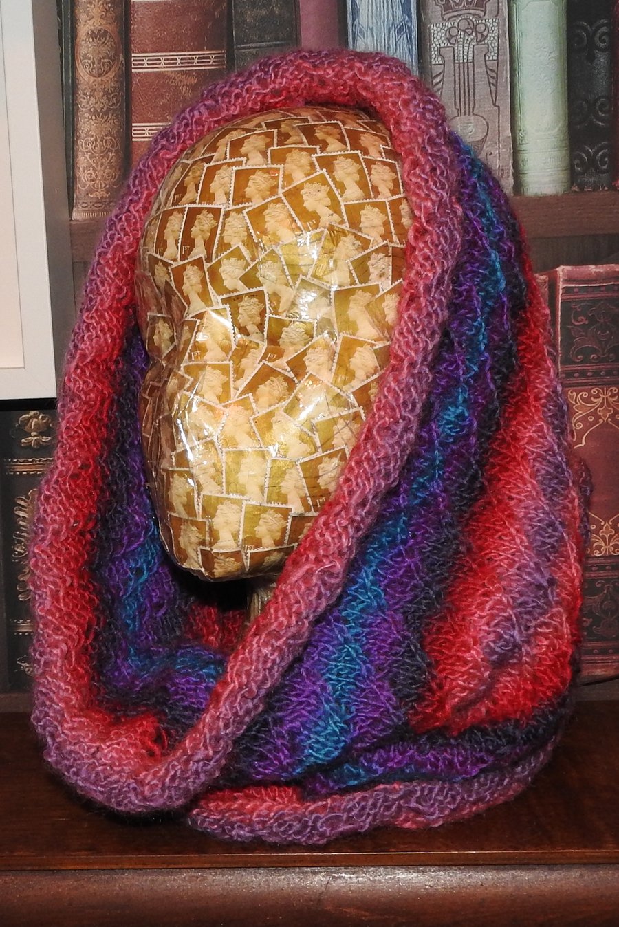 Hand Knitted Neck Warmer,scarf Multicolured