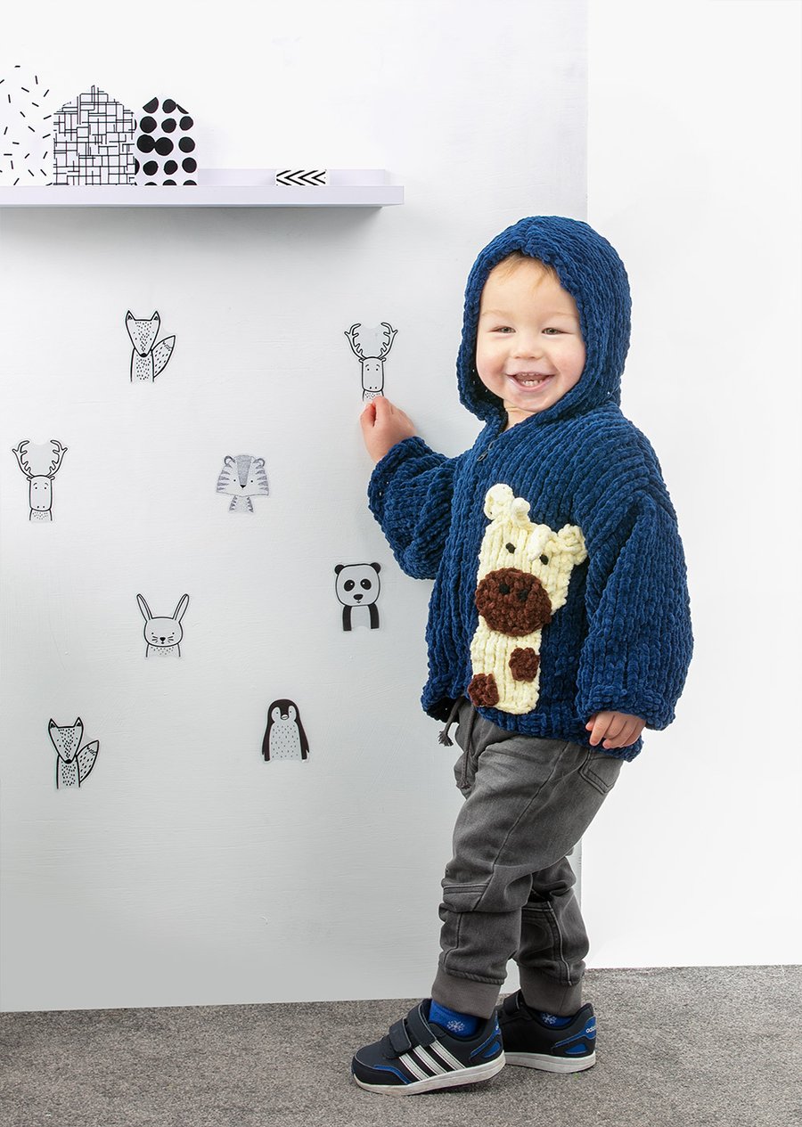 James Brett knitting pattern KB833 to knit childrens hoodies in dk