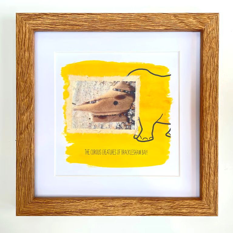 Rhino; framed image, mounted and printed on card and handmade paper