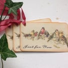 GIFT TAGS  .Vintage -style ' Apple Blossom Time '( set of 3) ' .ready to ship...