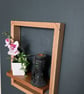 Solid Oak Floating Shelf, Modern Frame, Hidden Mount, Handmade UK Wood Display