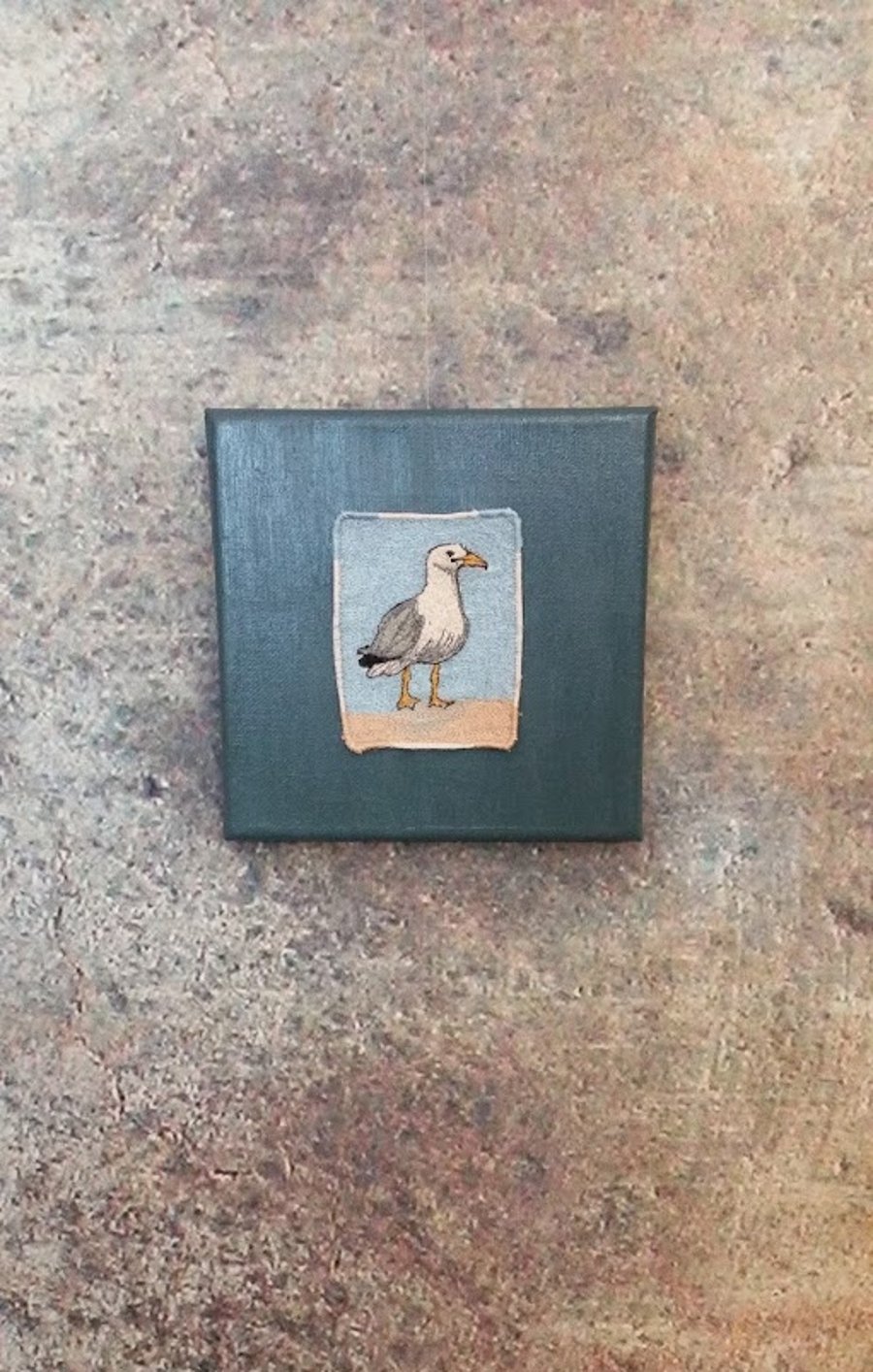 Little stitched seagull interior wallpiece.