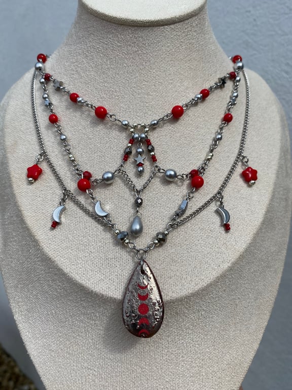 Aysel - Moon Phase Choker Necklace 
