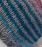 Handknit Noro Stripey 100% wool hatTerracotta Grey Medium - Image 3
