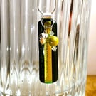 Gold and Green Glass Pendant