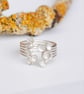 Sterling silver lichen ring with moonstone - Image 9