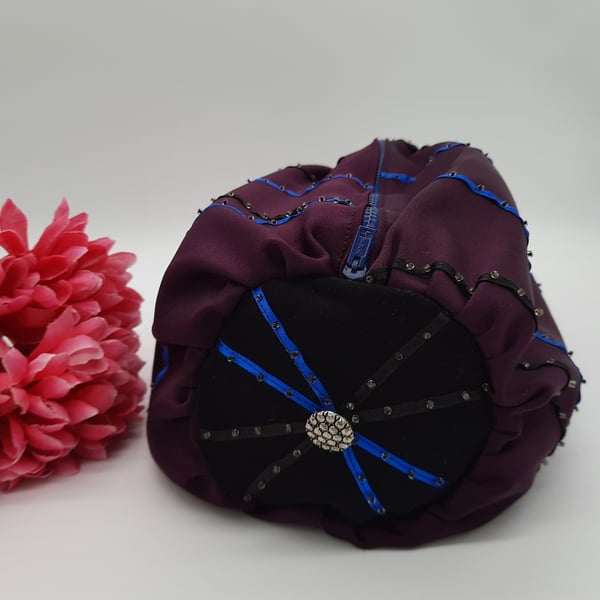  SALE Purple cosmetic bag maid-of - fabric. 