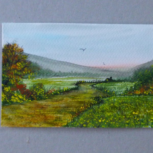 original small format watercolour painting ( ref FA 220 B4 )