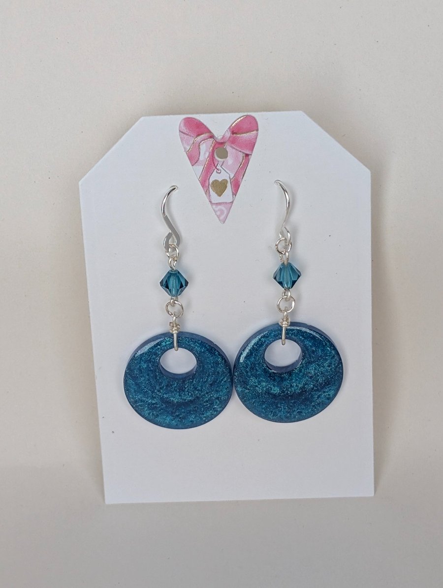 Circle Shaped Resin Earrings