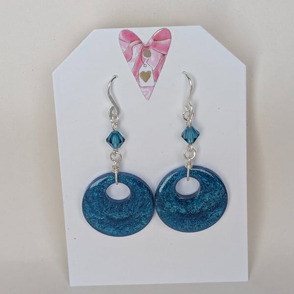 Circle Shaped Resin Earrings