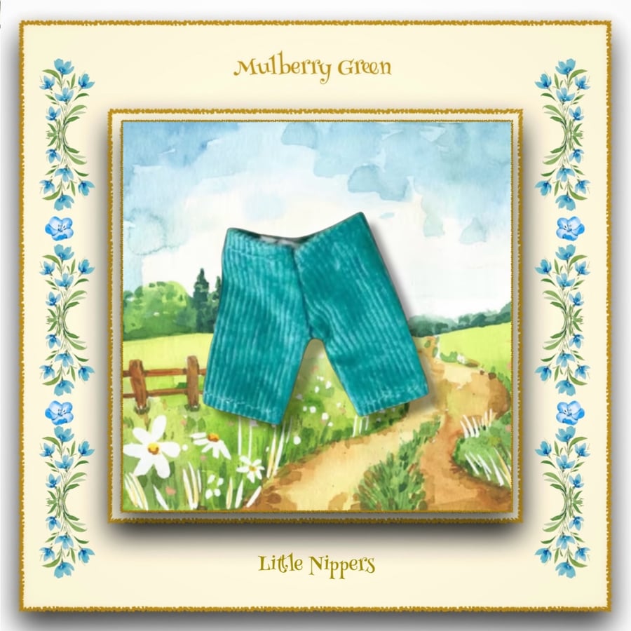 Little Nippers Turquoise Corduroy Trousers 